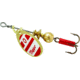 Mepps Aglia In-Line Spinner 1/12 oz, Plain Treble Hook Gold/Red/White Blade, B0 G/RW