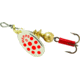 Mepps Aglia In-Line Spinner 1/12 oz, Plain Treble Hook, Silver &amp; Red Dot Blade, B0 SRD