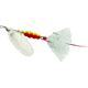 Mepps Aglia In-Line Spinner, 1/2 oz, Dressed Treble Hook, Silver Blade &amp; White Tail, B5ST S-W