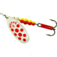 Mepps Aglia In-Line Spinner 1/2 oz, Plain Treble Hook, Silver &amp; Red Dot Blade, B5 SRD