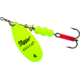 Mepps Aglia In-Line Spinner 1/3 oz, Plain Treble Hook, Chartreuse Blade, B4 HC