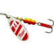 Mepps Aglia In-Line Spinner 1/3 oz, Plain Treble Hook Silver/Red/White Blade, B4 S/RW