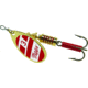 Mepps Aglia In-Line Spinner 1/4 oz, Plain Treble Hook Gold/Red/White Blade, B3 G/RW