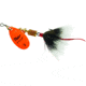 Mepps Aglia In-Line Spinner, 1/6 oz, Dressed Treble Hook, Hot Orange Blade &amp; Gray Tail, B2ST HO-G