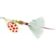 Mepps Aglia In-Line Spinner, 1/6 oz, Dressed Treble Hook, Silver/Red Dot Blade/White Tail, B2ST SRD-W
