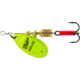 Mepps Aglia In-Line Spinner 1/6 oz, Plain Treble Hook Chartreuse &amp; Platinum Blade, B2 CHP