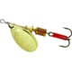 Mepps Aglia In-Line Spinner 1/6 oz, Plain Treble Hook, Gold Blade, B2 G