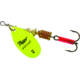 Mepps Aglia In-Line Spinner 1/6 oz, Plain Treble Hook, Hot Chartreuse Blade, B2 HC