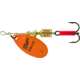 Mepps Aglia In-Line Spinner 1/6 oz, Plain Treble Hook, Orange &amp; Platinum Blade, B2 OP
