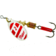 Mepps Aglia In-Line Spinner 1/6 oz, Plain Treble Hook Silver/Red/White Blade, B2 S/RW
