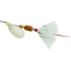 Mepps Aglia In-Line Spinner, 1/8 oz, Dressed Treble Hook, Silver Blade &amp; White Tail, B1ST S-W