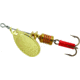 Mepps Aglia In-Line Spinner 1/8 oz, Plain Treble Hook, Gold Blade, B1 G