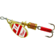 Mepps Aglia In-Line Spinner 1/8 oz, Plain Treble Hook Gold/Red/White Blade, B1 G/RW
