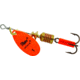 Mepps Aglia In-Line Spinner 1/8 oz, Plain Treble Hook, Hot Orange Blade, B1 HO