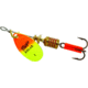 Mepps Aglia In-Line Spinner 1/8 oz, Plain Treble Hook, Hot Orange &amp; Chartreuse Blade, B1 HOC