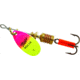 Mepps Aglia In-Line Spinner 1/8 oz, Plain Treble Hook, Hot Pink &amp; Chartreuse Blade, B1 HPC