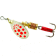 Mepps Aglia In-Line Spinner 1/8 oz, Plain Treble Hook, Silver &amp; Red Dot Blade, B1 SRD