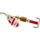 Mepps Aglia In-Line Spinner 1/8 oz, Plain Treble Hook Silver/Red/White Blade, B1 S/RW