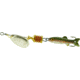 Mepps Comet Mino In-Line Spinner, 1 1/4in, 1/9 oz, Silver Blade with Rainbow Trout Mino, Floating, C0M S-RBT