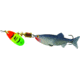 Mepps Comet Mino In-Line Spinner, 2 1/2in, 1/4 oz, Hot Firetiger Blade with Shad Mino, Floating, C2M HFT