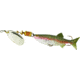 Mepps Comet Mino In-Line Spinner, 2 1/2in, 1/4 oz, Silver Blade with Rainbow Trout Mino, Floating, C2M S-RBT