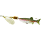 Mepps Comet Mino In-Line Spinner, 2 1/2in, 5/16 oz, Silver Blade with Rainbow Trout Mino, Floating, C3M S-RBT