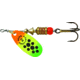 Mepps Comet TRU-V In-Line Spinner, 1/6 oz, Plain Treble Hook, Firetiger &amp; Black Dots, CTV2 TFTBK