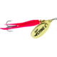 Mepps Flying C In-Line Spinner, 3 1/4in, 5/8 oz, Treble Hook, Gold Blade &amp; Hot Pink Sleeve, FC58 HP-G