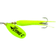 Mepps Flying C In-Line Spinner, 3 1/4in, 5/8 oz Treble/Single Hook, Gold Blade &amp; Hot Chartreuse Sleeve, FC58TP HC-G