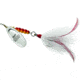 Mepps Magnum Musky Killer In-Line Spinner, Dressed Treble, Silver Blade With White Tail, 6in, 1 1/4oz, MBM S-W