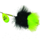 Mepps Musky Marabou In-Line Spinner, 5/0 Treble Hook, Hot Chartreuse Blade With Black &amp; Chartreuse Tail, 1 1/4oz, MM7T HC-BC