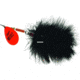 Mepps Musky Marabou In-Line Spinner, 5/0 Treble Hook, Hot Orange Blade With Black Tail, 1 1/4oz, MM7T HO-BK
