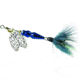 Mepps Thunder Bug In-Line Spinner, 1/8 oz, Dressed Treble, Blue Tail Fly Body with Silver Blade, TB1T BTF-S