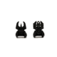 Meprolight Flip-Up Front &amp; Rear Tritium Sight Set, 2 Rear Dots, Black, FRBS M2D