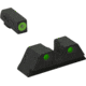 Meprolight Hyper-Bright - Highly Visible Day/Night Self-Illuminated Sights, Heckler &amp; Koch VP9, Heckler &amp; Koch SFP9, Green Front, Green Rear, Black, 415453111, 415453111