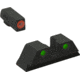 Meprolight Hyper-Bright - Highly Visible Day/Night Self-Illuminated Sights, Kimber 1911 Suppressed, Orange Front, Green Rear, Black, 412303131, 412303131