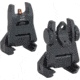 Meprolight MEPRO FABS - Self-Illuminated Flip Aluminum Back-Up Rifle Sights, 4 Dot Rear / Orange Hyper Bright Front, Black, 404200