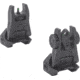 Meprolight MEPRO FUBS - Self-Illuminated Folding Back-Up Rifle Sights, 2 Dot Rear / 1 Dot Front, Black, 404100