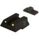 Meprolight Night Sights, Green Front &amp; Yellow Rear, HK USP, Compact, 11517Y