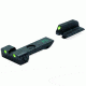 Meprolight Tru-Dot Adjustable Night Sight Set for Ruger GP100 &amp; Super Redhawk, Green, 20996