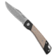 Mercury Mercury LUC Slip Joint Knife Natural Canvas Micarta/Aluminum 2.2" SW, Black/Tan, Elmax, adult, BHQ-214308