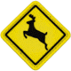 Merica Life Deer Crossing Sign Patch, Yellow, 2.5 x 2.5, DCS