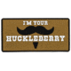 Merica Life Im Your Huckleberry Mustache Patch, 4 x 1.75, H-MUSTACHE