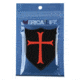 Merica Life Knights Templar Cross Black &amp; Red Patch, 2.1 x 2.75, KTC