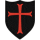 Merica Life Knights Templar Cross Black &amp; Red Patch, 2.1 x 2.75, KTC