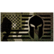 Merica Life Reflective Fabric US Flag with Spartan Molon Labe Patch, 3 x 2, REF-MC-FLAGSPAR