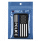 Merica Life US Flag Forward Thin Blue Line - Police Patch, 3 x 2, USFLAG-FORWARD-POLICE