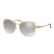Michael Kors AUDRINA I MK1013 Single Vision Prescription Sunglasses MK1013-11196V-58 - Lens Diameter 58 mm, Frame Color Gold Silver