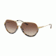 Michael Kors AUSTIN MK1031 Prescription Sunglasses, 58mm, Black/shiny Pale Gold-tone, MK1031-102413-58-SV