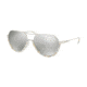 Michael Kors AUSTIN MK1031 Prescription Sunglasses, 58mm, Pastel Green Mosaic/shiny Silv, MK1031-10266G-58-SV